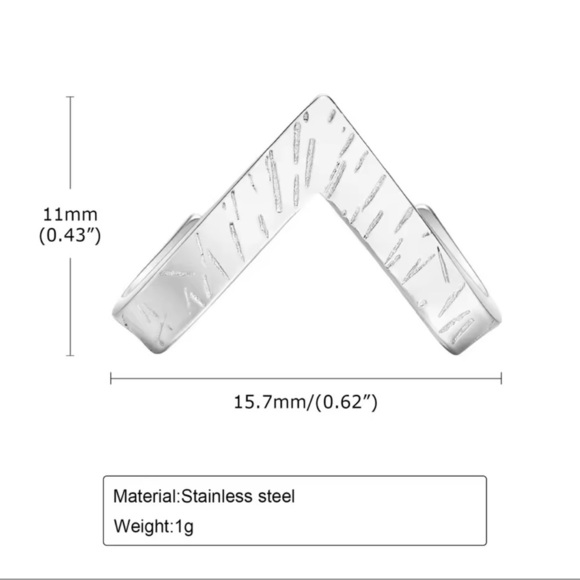 Geometric Black and Silver Jewelry Ear Cuffs - Picture 4 of 4